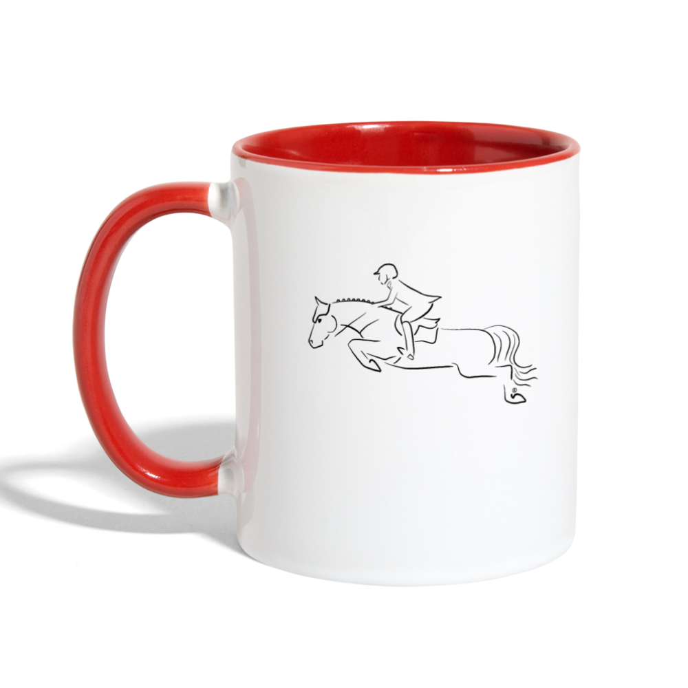 Jumper Contrast Coffee Mug - white/red
