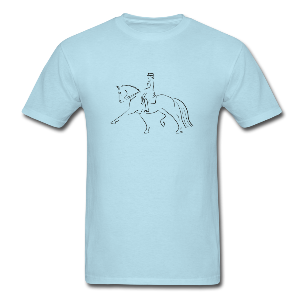 Dressage Horse Unisex Classic T-Shirt - powder blue