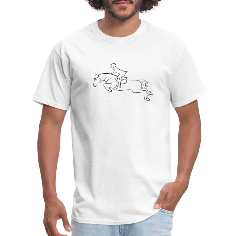 Jumper Horse Unisex Classic T-Shirt - white