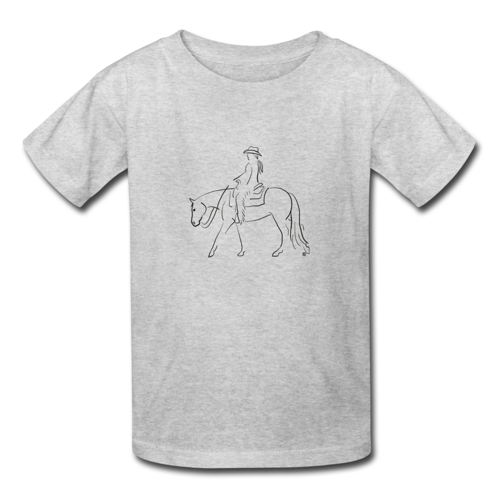 Western Pleasure Kids' T-Shirt - heather gray