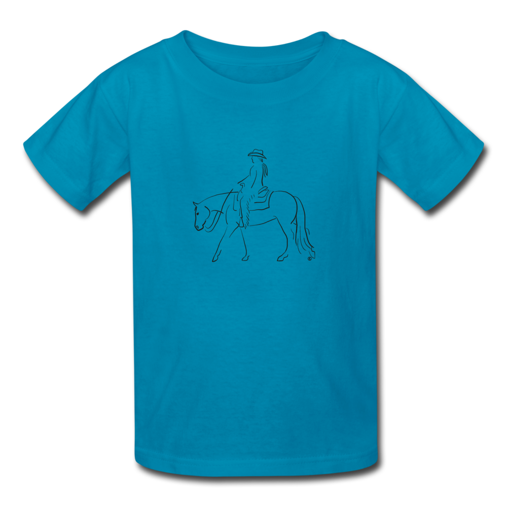 Western Pleasure Kids' T-Shirt - turquoise
