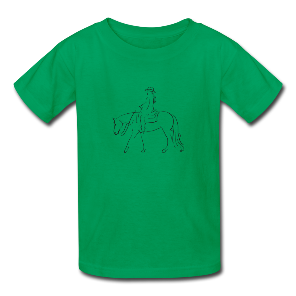 Western Pleasure Kids' T-Shirt - kelly green