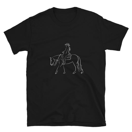 Western Pleasure Horse w Female Rider T-Shirt